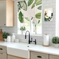 thumbnail image 5 of Green Leaves Balloon Curtains for Bedroom/Front Door/Bathroom, Tropical Summer Botanical Watercolor Elegant Rustic Tie Up Curtains 63 Inch Length Kitchen Curtains Shades for Windows 46"x63", 5 of 8