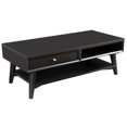 thumbnail image 1 of Alpine Furniture Table Basse 1 Tiroir en Bois Flynn Noir, 1 of 6