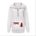 thumbnail image 3 of Women's Long Sleeve Lapel Half Zip Up Sweatshirt Christmas Stylish Loose Fit Casual Pullover Tops Fall Clothes for Women, 3 of 6