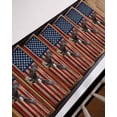 thumbnail image 3 of U.S. Flag Stair Treads Non Slip for Steps Eagle Independence Day Red Wood Stripes Vintage 15 Pcs Reusable Adhesive Stair Runner Mats for Dogs Elders Carpet Treads Rugs for Staircase 8x30 In, 3 of 7