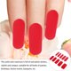 thumbnail image 5 of 1 hoja / 20 piezas de color sólido adhesivo para decoración de uñas con encanto calcomanía de uñas decoración DIY accesorio de manicura para mujeres y niñas (rojo), 5 of 6