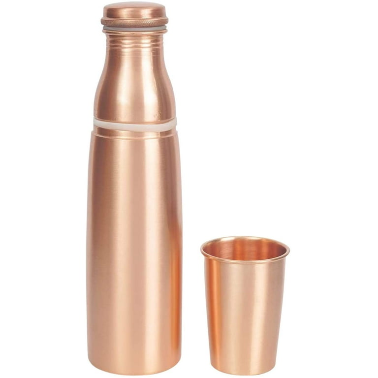 Moonovator Plain Copper Water Bottle – 34 Oz, Ayurvedic Copper Bottle- Fast  Ship