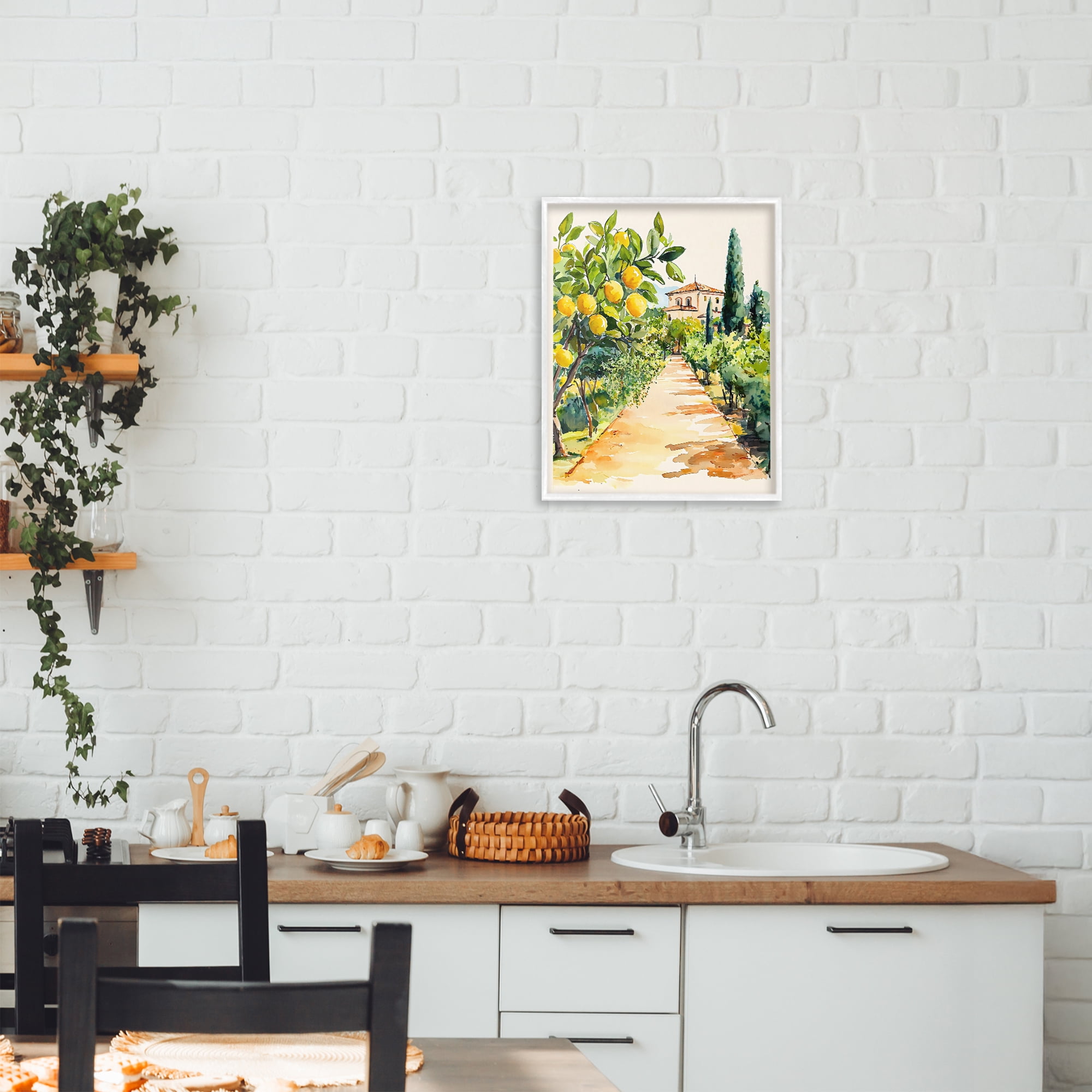 Stupell Industries Lemon Grove Pathway White Framed Giclee Art, design by LSR Design Studio