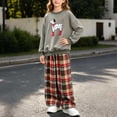 thumbnail image 6 of NAISIBABY Outfit Sets for Girls, Long Sleeve Sweatshirt with Elastic Waist Jogger Pants 2 Piece Sweatsuit Set Red Size 14, 6 of 6