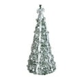 thumbnail image 2 of Christmas Tree Pre-lit Slim Holiday Decoration, Décor LED Lights, Metal Stand,Xmas Tree for Room, Bedroom, Apartment, Outdoor Porch, Office (Green and White, 6FT), 2 of 6