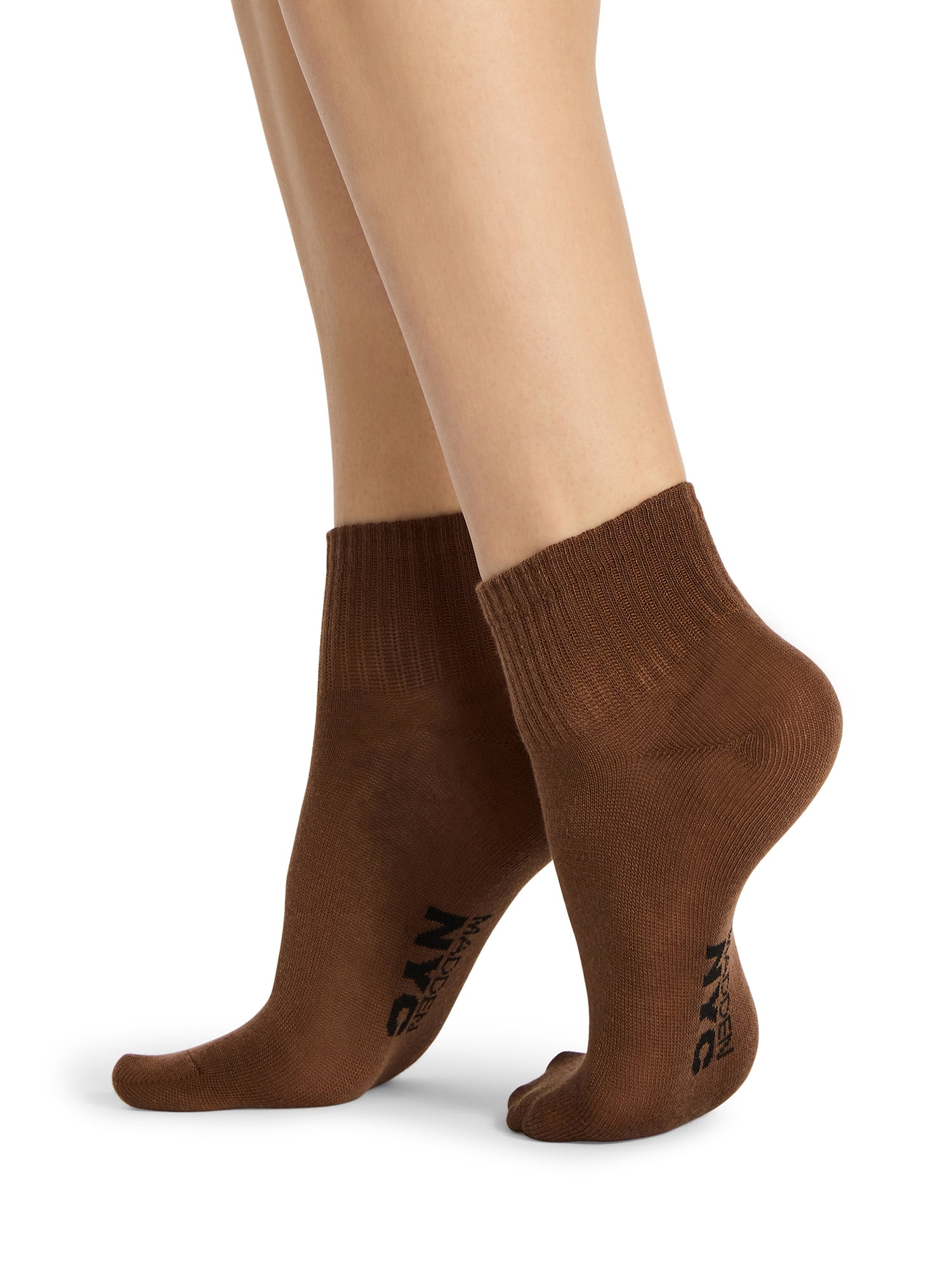 Madden NYC Women's Quarter Sock, 6-Pack, Fits Shoe Size 5-10