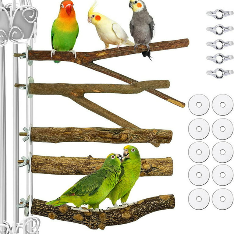 Parrot Bird Perch Nature Wooden Natural Grape Stick Stand Stick Health And  Safety Bird Cage Accessories For Cockatiels, Parakeets, Finches 