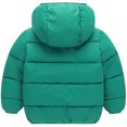 thumbnail image 2 of Children Kids Winter Warm Hooded Coats Baby Boys Girls Thick Jackets Plus Velvet Coat Toddler Solid Cotton Outerwear for 2-7T, 2 of 8