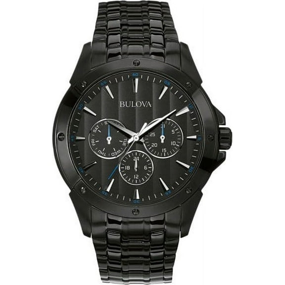 Bulova Men's 98C121 Sport Analog Display Japanese Quartz Black Watch
