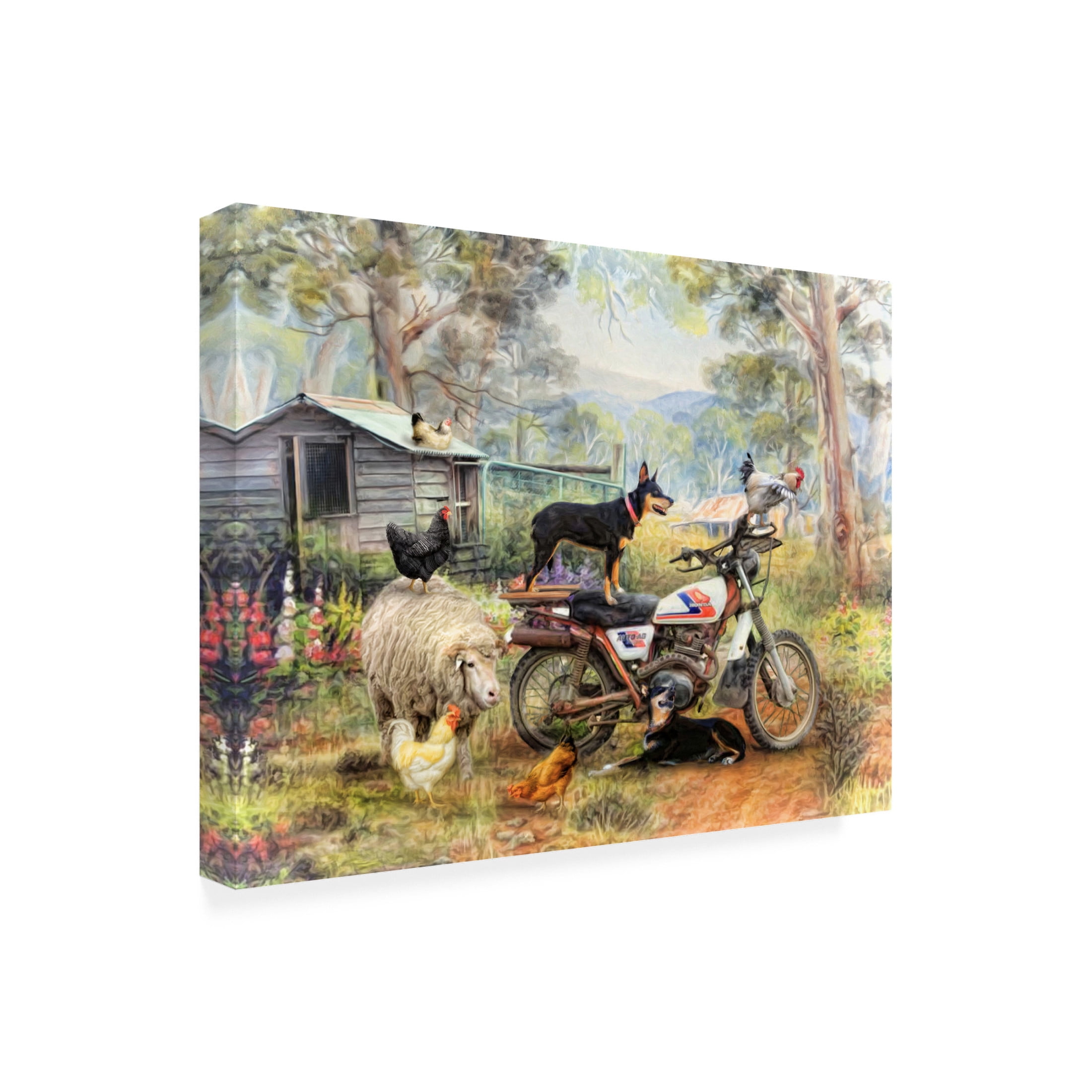 Canvas Wall Art - Trudi Simmonds 'Kelpie Karetakers' Wall Art for Living Room, Bedroom, or Office Décor by Trademark Fine Art - 32 x 24 Inches