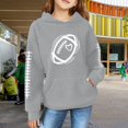 thumbnail image 2 of KAUOD Girls Ribbed Pullover Hoodies Baseball Oversized Long Sleeve Cute Hoodie Sweatshirts Kids Lightweight Loose Tops, 2 of 7