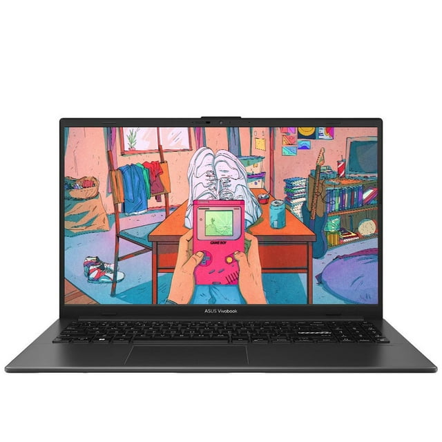 Laptop ASUS Vivobook Go 15 Intel Core i3 N305 8GB RAM 256GB SSD 15.6" Windows 11 Home Modo S Teclado en Ingles negro