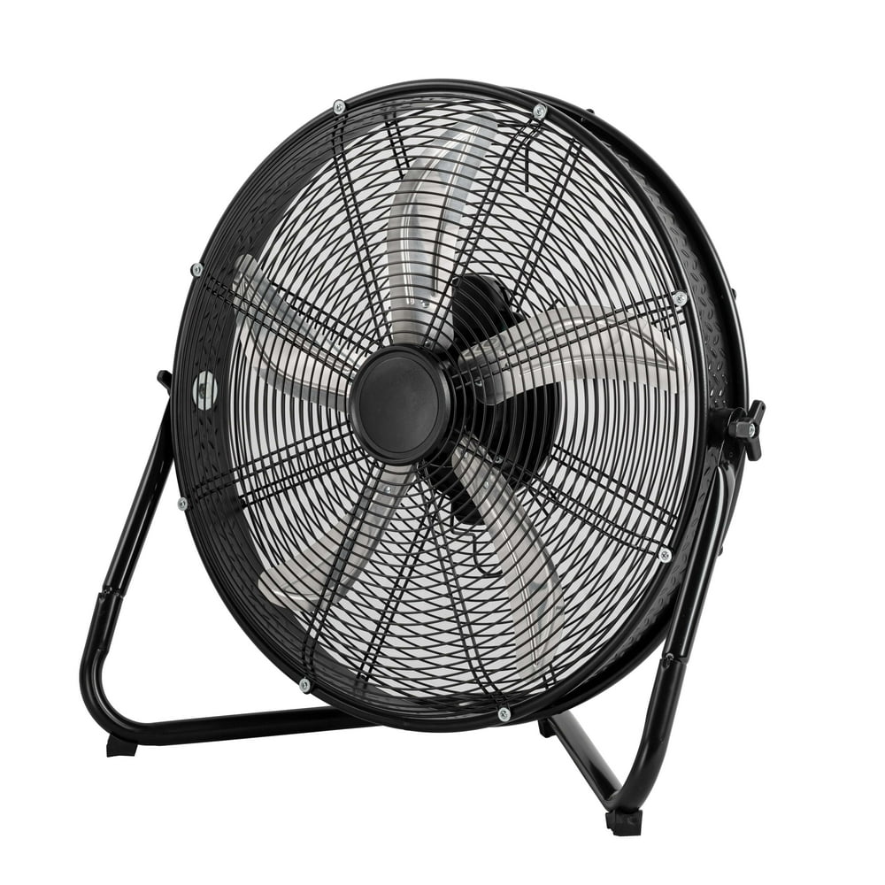 Mainstays 20 inch High Velocity Drum Fan with Wall Mount Bracket, Black