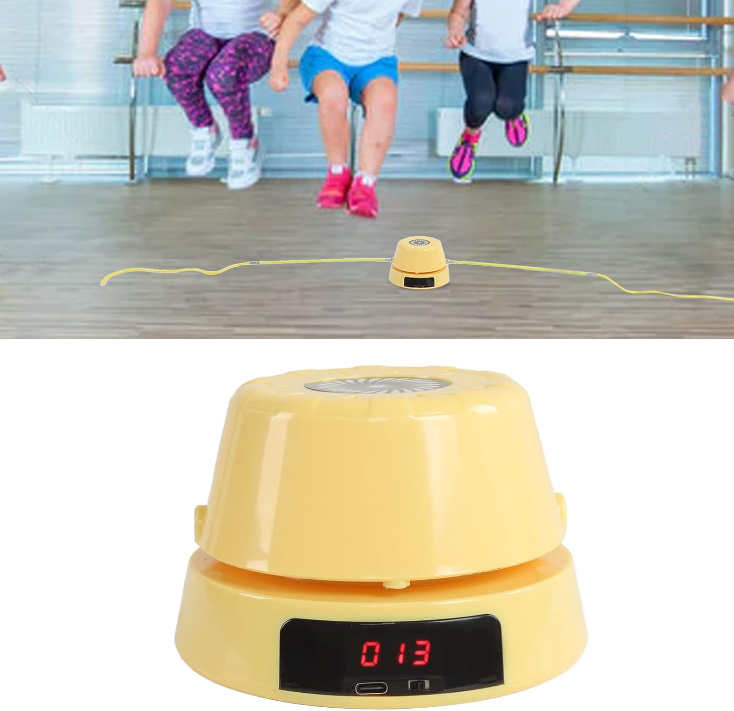 Smart Jump Rope Machine - Automatic Count Intelligent Electric Skipping Machine Exercise Rope Skipping Workout for Family, Office, Gym, Party