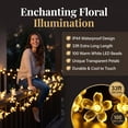thumbnail image 2 of Decorative Flower String Lights Plug in for Bedroom, Connectable 33ft 100 LED Soft Cherry Blossom Fairy Light for Patio Room Dorm Wedding Party Christmas Tree Hanging Decorations, Warm White, 2 of 9