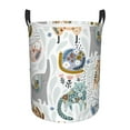 thumbnail image 6 of Lsque Cute Colorful Animal pattern Laundry Hamper Basket, Tall Woven Rope Hamper Basket for Clothes, Lightweight Storage Basket, Collapsible Waterproof-Small, 6 of 8