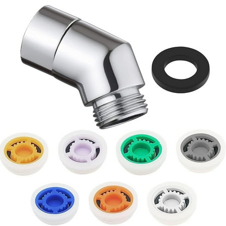 

Leke G1/2 Hand Shower Top Spray Elbow Chrome Angle 135° with Shower Flow Reducer