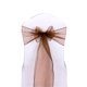 thumbnail image 3 of Glass gauze chair back, ribbon chair back, wedding chair back decoration, hotel banquet bow chair decoration, wedding chair back, flower tie, wedding chair back（brown）, 3 of 4