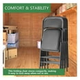 thumbnail image 7 of Pack of 4 (Fabric/Vinyl) Steel Frame Metal Foam Padded Folding Chairs (Black, Gray, White), 7 of 7