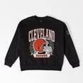 thumbnail image 6 of Women's Gameday Couture Black Cleveland Browns Oversized Victory Lane Black Label Premium Fleece Sweatshirt, 6 of 6