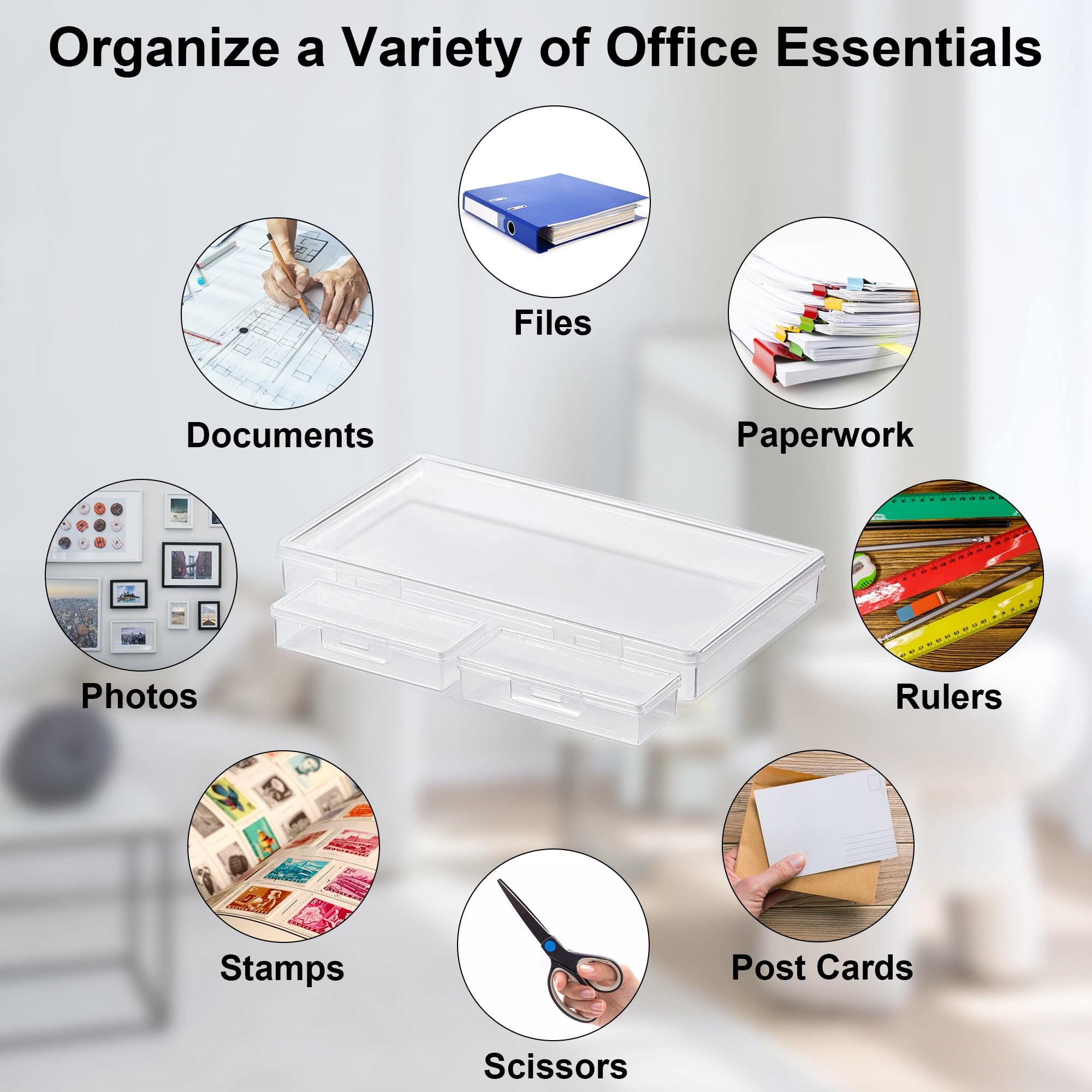 Sorbus 12-Piece Sewing and Craft Material Storage Container Set with Lids