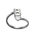 thumbnail image 1 of Fashion Opening Rings, Adjustable Stainless Steel Letter Jewelry, 26 English Alphabet Alloy Rings for Party Date Wedding Gift, Silver, 1 of 1