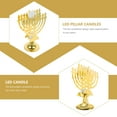 thumbnail image 3 of WEUVEB LED Pillar Candles Battery Operated Golden Flameless Candle Lights for Festive and Party Decor, 3 of 5