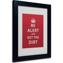 Trademark Fine Art "Alert Dirt Marooned" Canvas Art by Megan Romo, Black Frame