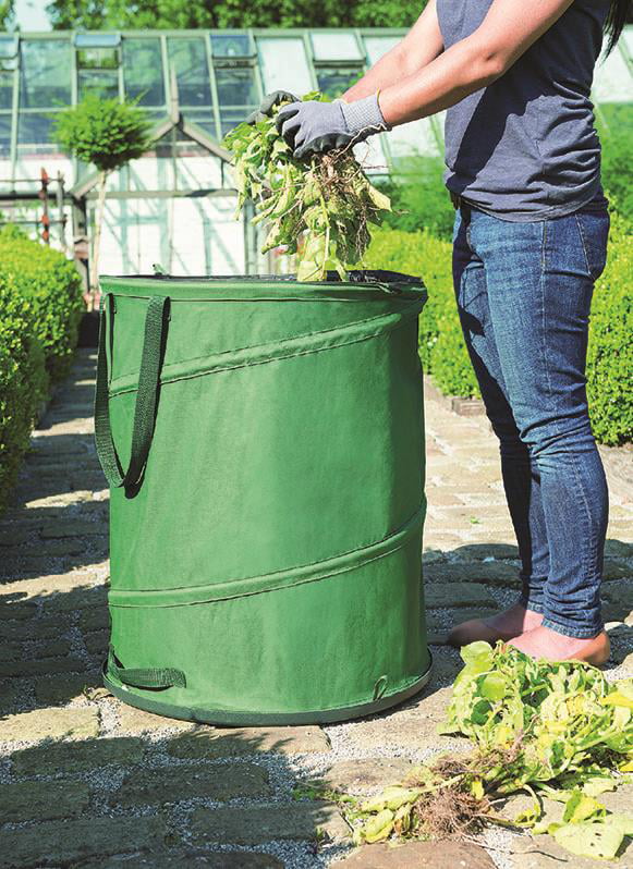 Pop Up Garden Bin Sack Bag Bin Blätter Grasschnitt Faltmüll 37 Liter R. 