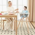 thumbnail image 2 of Babyjoy 3 in 1 Convertible Wooden High Chair Baby Toddler Highchair w/ Cushion Beige, 2 of 8