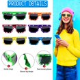 thumbnail image 2 of Gafas de Sol KIMOBER Pixeladas en Mosaico Paquete de 12 con 6 Colores, 2 of 7