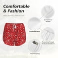 thumbnail image 4 of Balery Red Paisley Floral Pantalones cortos deportivos para mujer con forro y dos bolsillos, elásticos, para entrenamiento, gimnasio, yoga-Small, 4 of 7