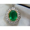 thumbnail image 6 of 4.84ct NATURAL VIBRANT GREEN EMERALD DIAMOND CLUSTER EARRINGS DANGLE 14KT&nbsp;, 6 of 8