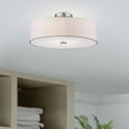thumbnail image 5 of Livex Lighting Meridian 8" 4-Light Metal & Fabric Semi Flush in Brushed Nickel, 5 of 14