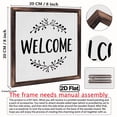 thumbnail image 3 of Welcome Home 8x8 Inch Wooden Frame Sign - Inspirational Quote with Floral Design, Rustic Farmhouse Decor for Entryway, Foyer, Home Office - Perfect Gift for Family Friends, Inspirational Wall Decor, 3 of 9