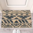 thumbnail image 3 of Black Outdoor Rug 17x30in, Boho Linen Quick Absorbent Rug Moroccan Front Door Mat,3D Print Area Rug Throw Carpet for Layered Porch Entryway Kitchen,Front Door Decor, 3 of 6