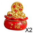 thumbnail image 1 of 2x Lucky Money Bag Figura Tradicional China De Feng Shui Atraer Pastel Vestir Moneda, 1 of 8