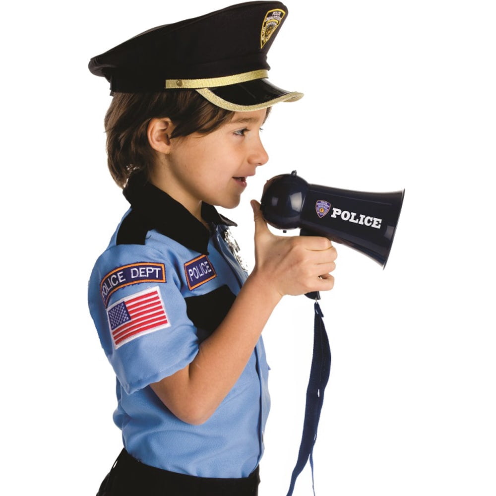 Pretend Play Kids Police Officer's Megaphone with Siren Sound. Handheld ...