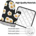 thumbnail image 5 of Fried Eggs Oven Mitts and Pot Holders Sets Hot Pads Heat Resistant Gloves Oven Mitten for Baking Kitchen Bakeware Cooking BBQ, 5 of 6