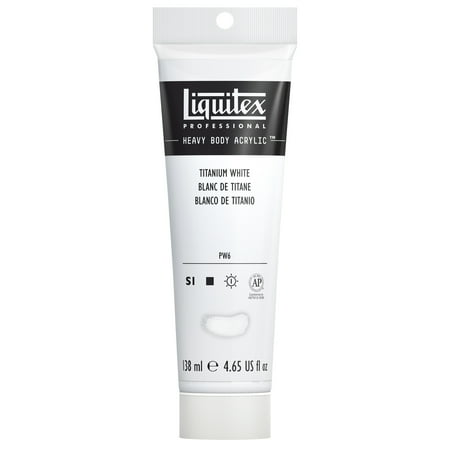 7328 White Acrylic - Liquitex Professional Heavy Body Acrylic Color, 4.65 oz. Tube, Titanium White