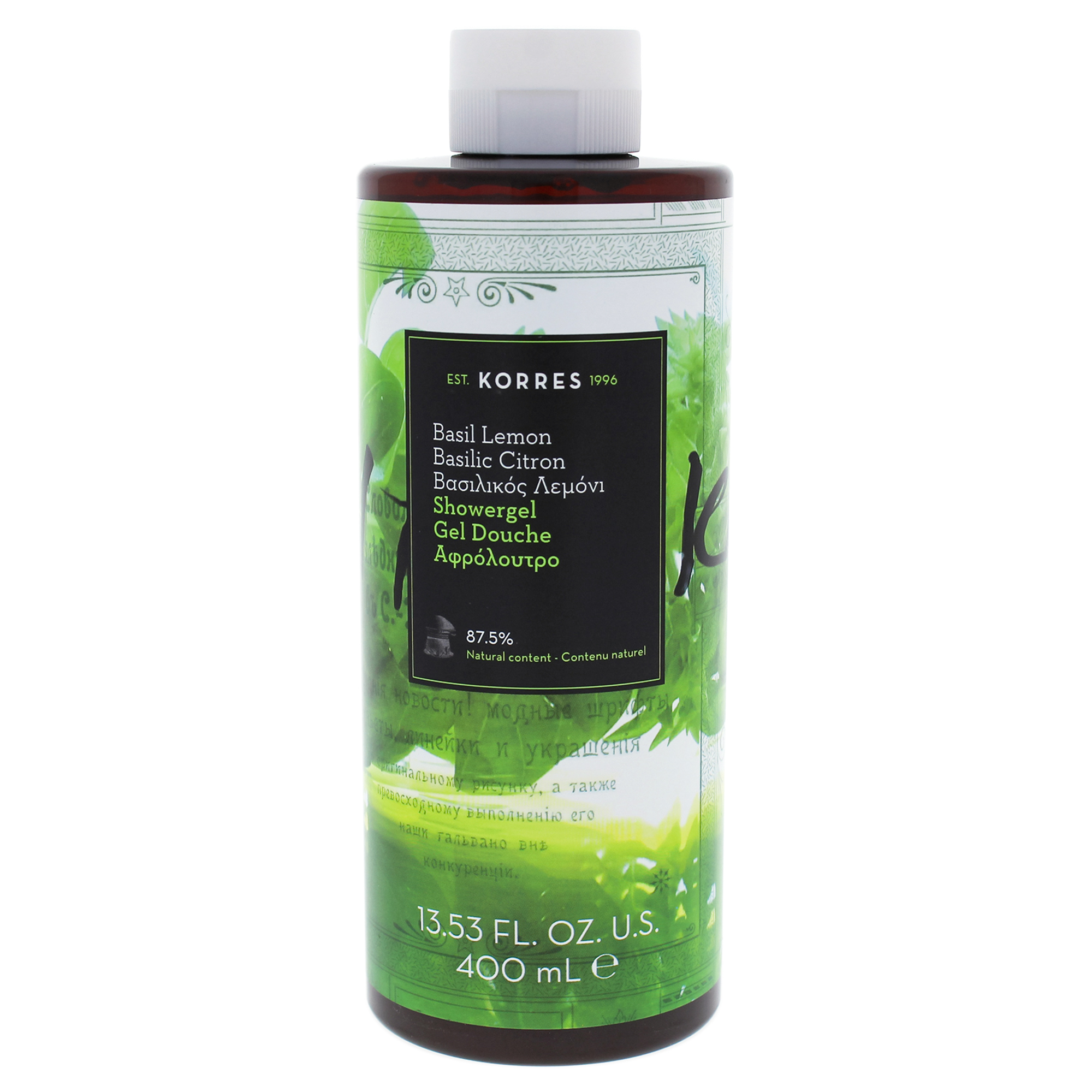Korres Korres Basil Lemon Body Wash for Women, 13.53 Oz