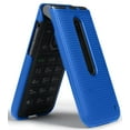 thumbnail image 4 of Étui pour LG Classic Flip, Nakedcellphone [Bleu Cobalt] Étui Rigide de Protection à Clipser [Texture Quadrillée] pour LG Classic Flip Phone L125DL, 4 of 9