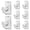 White, variant on Godance 8PCS 3M Adhesive No Drill Curtain Rod Brackets - Heavy Duty 30LB Curtain Rod Holders for Bathroom Bedroom Kitchen, Universal Damage-Free Window Rod Hooks with Nail-Free Installation