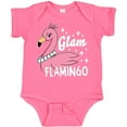 thumbnail image 3 of Inktastic Glam Pink Flamingo with Pearls Girls Baby Bodysuit, 3 of 5