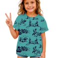 thumbnail image 2 of Boys Graphic Tees Loose Fit Graphic Print Crewneck Short Sleeve Breathable Tee for Casual Wear Boys' Tops Tees Shirts Blue 2 Years-3 Years, 2 of 6