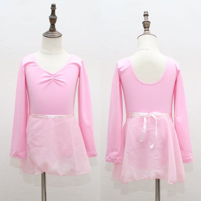 Ropa de baile para niñas, mujeres, primavera y otoño, manga larga, verano, manga corta, ropa de práctica para niñas, vestido con volantes, ballet para niñas