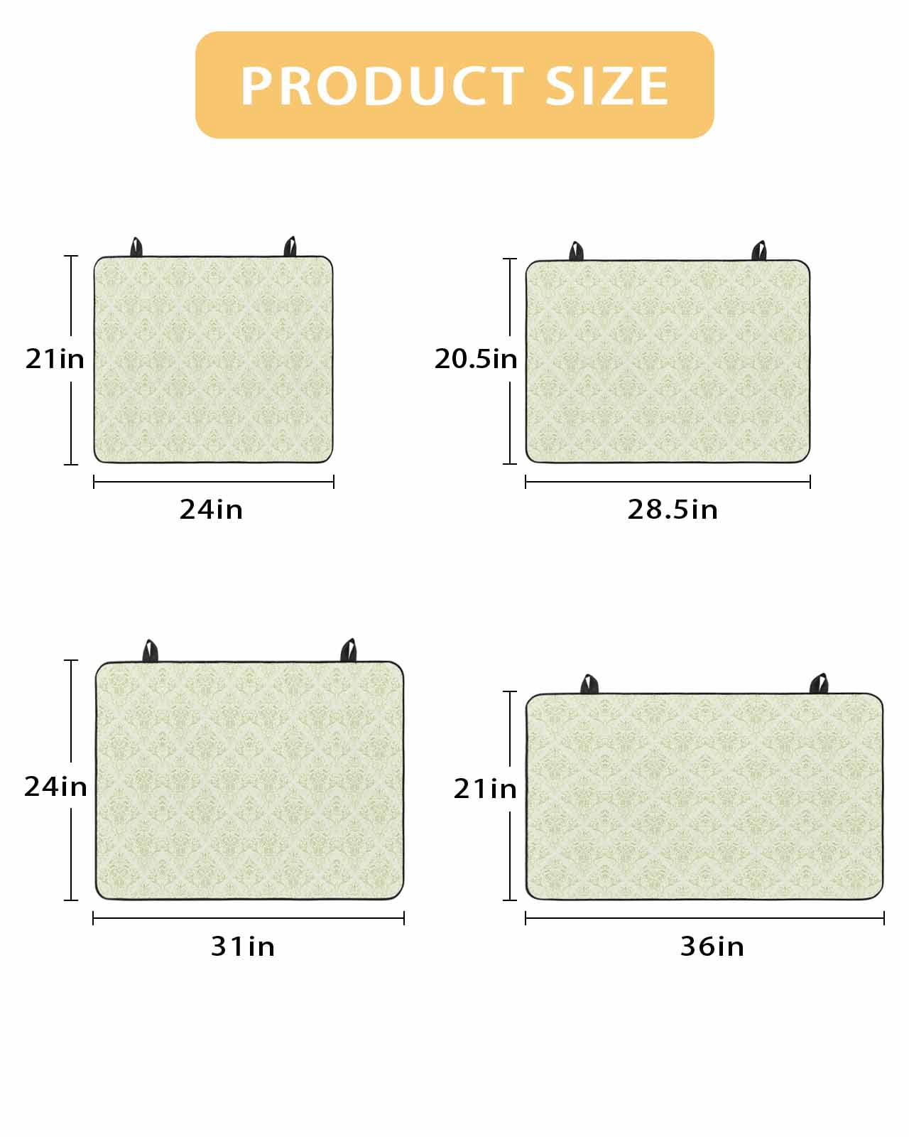 nqOlkjepod Large Induction Cooktop Protector Mat 24"x21", Green Floral Stove Top Covers for Electric Stove, Farmhouse Luxury Scroll Flowers Patterned Stove Burner Cover Mats, Glass Top Stove Cover