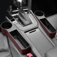 thumbnail image 3 of Organizador de Espacios para Asientos de Automóvil con Portavasos Y 2 Puertos USB - Conductor lado marrón Lado del conductor Marrón SM SunniMix organizador de relleno de espacio para asiento de coche, 3 of 5