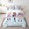 thumbnail image 2 of Erosebridal Bling Crystal Bedding Queen Size,Sparkling Glitter Comforter Sets with Sheets,Music Guitar Bedding Sets Queen Size,Breathable Splash Room Decor,Reversible,7 Pieces, 2 of 6