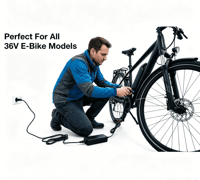 42V 2A Ebike Charger Power Supply For 36V Lithium Battery Electric Bicycle E-Bike
